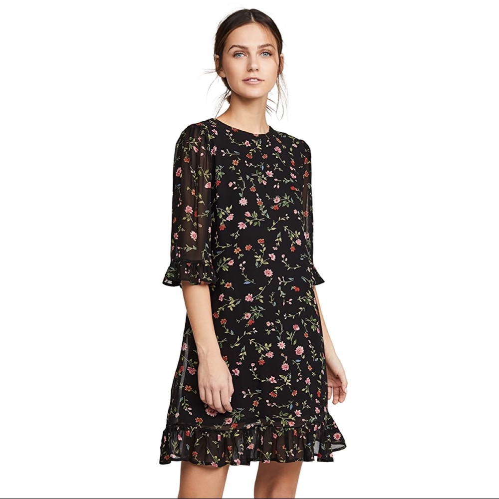 Ganni Elm Georgette Mini Dress Size 36